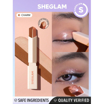 SHEGLAM Eyes Dual Tone Shadow Stick-charm Gradient Two-tone Glitter Eyeshadow Stick Pearlescent Shimmer One Step Easy To Use Smooth Blendable Eyeshadow Black Friday Sale Brown Eyeshadow - 11868622