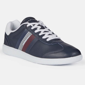 Tommy Hilfiger - Baskets en Cuir Essential Corporate Cupsole bleu marine - 04 -3897092