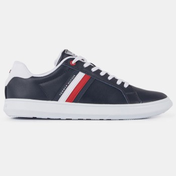 Tommy Hilfiger - Baskets en Cuir Essential Cupsole bleu marine - 04 -3641948