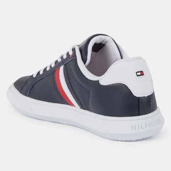 Tommy Hilfiger - Baskets en Cuir Essential Cupsole bleu marine - 04 -3641948