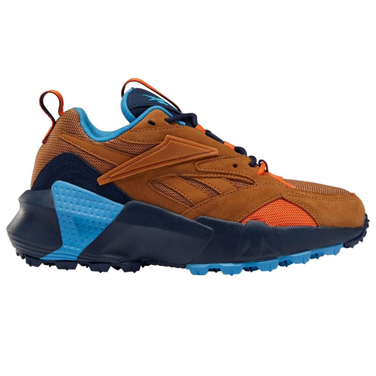 Reebok - Baskets en Velours de Cuir & Mesh Aztrek Double Mix T camel/bleu - 04 -3483173