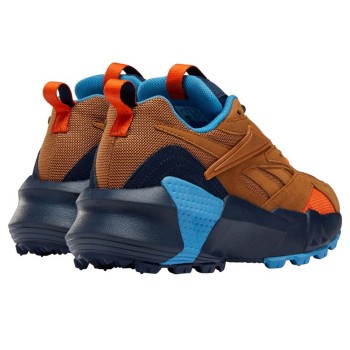 Reebok - Baskets en Velours de Cuir & Mesh Aztrek Double Mix T camel/bleu - 04 -3483173