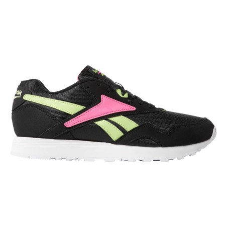 Reebok - Baskets en Velours de Cuir & Mesh Rapide noir/vert/rose - 04 -3205724