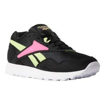 Reebok - Baskets en Velours de Cuir & Mesh Rapide noir/vert/rose - 04 -3205724