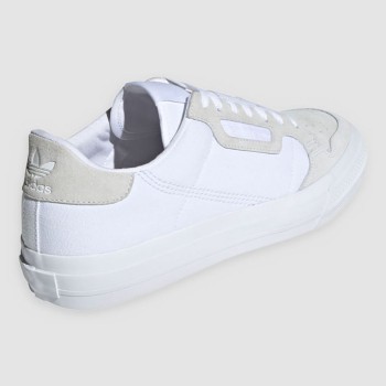 Adidas - Baskets en Velours de Cuir & Mesh Continental Vulc blanc/gris - 04 -3773663