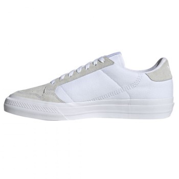 Adidas - Baskets en Velours de Cuir & Mesh Continental Vulc blanc/gris - 04 -3773663