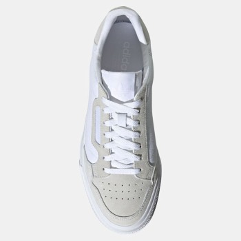 Adidas - Baskets en Velours de Cuir & Mesh Continental Vulc blanc/gris - 04 -3773663