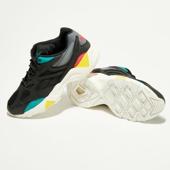 Reebok - Baskets Aztrek 96 noir/turquoise/orange - 04 -3483047