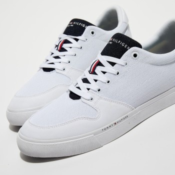 Tommy Hilfiger - Baskets en Cuir & Mesh Core Mix Vulc blanches - 04 -4785667