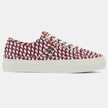 Tommy Hilfiger - Baskets Canvas imprimées bleu/blanc/rouge - 04 -4336943