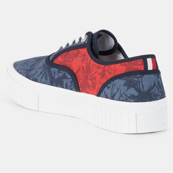 Tommy Hilfiger - Baskets Canvas imprimées bleu/rouge - 04 -4336817