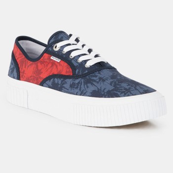 Tommy Hilfiger - Baskets Canvas imprimées bleu/rouge - 04 -4336817