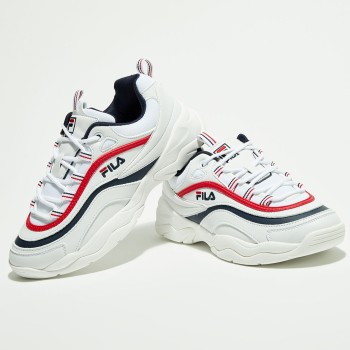 Fila - Baskets Ray Low blanc/marine/rouge - 04 -3232343