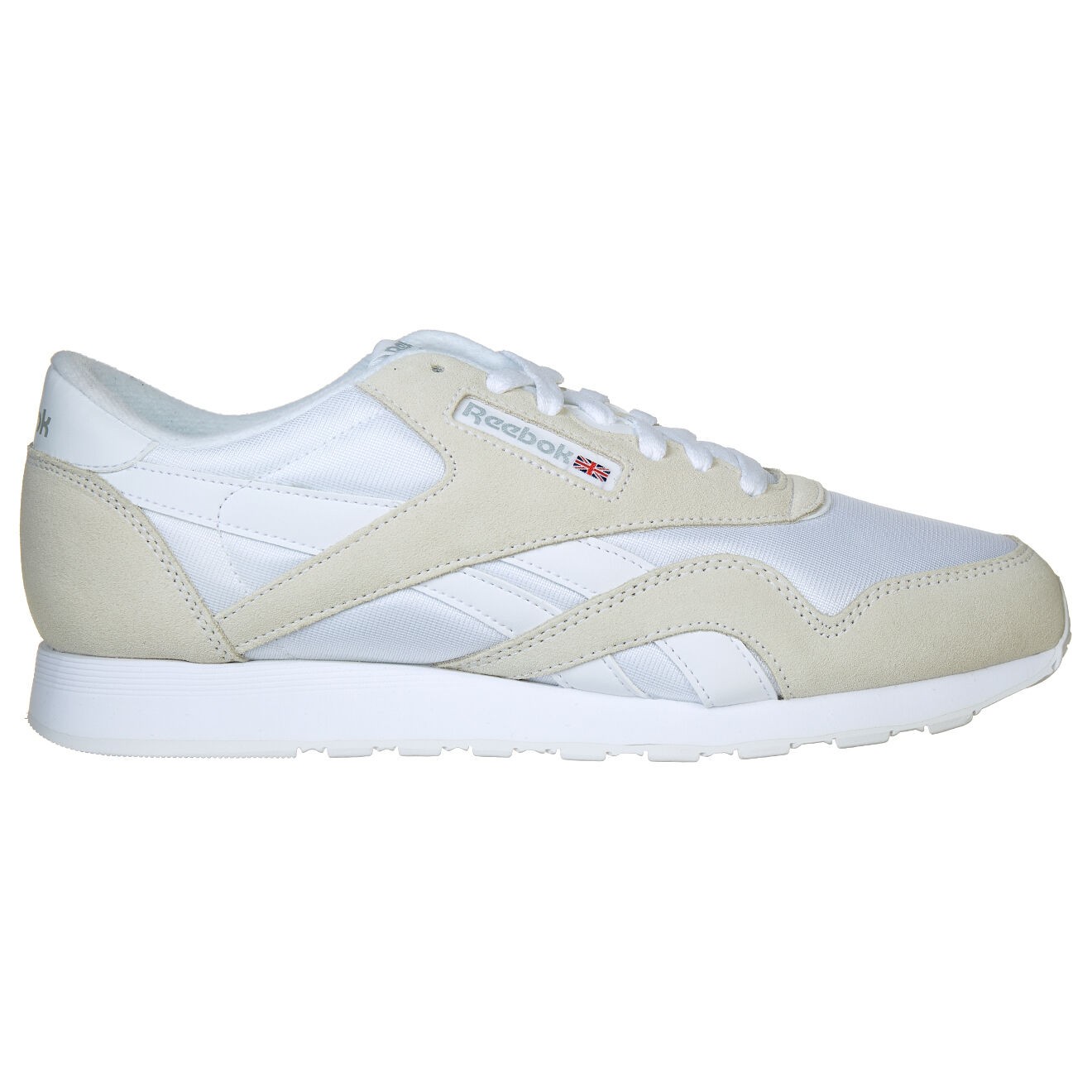 Reebok - Baskets en Velours de Cuir & Textile Classic Nylon blanc/gris clair - 04 -2493947