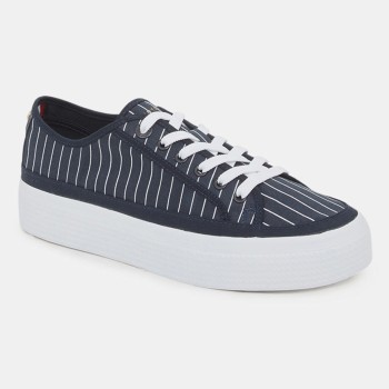 Tommy Hilfiger - Baskets Essential rayées bleu marine - 04 -4784995