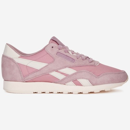 Reebok - Baskets en Velours de Cuir & Mesh Cl Nylon J4 roses - 04 -3205721