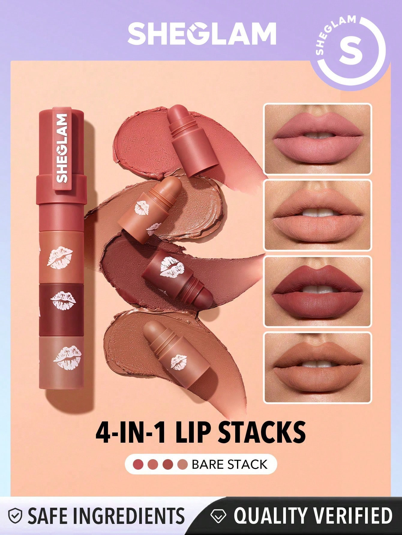 SHEGLAM Mega Lip Stacks-Petal Stack - 18366712