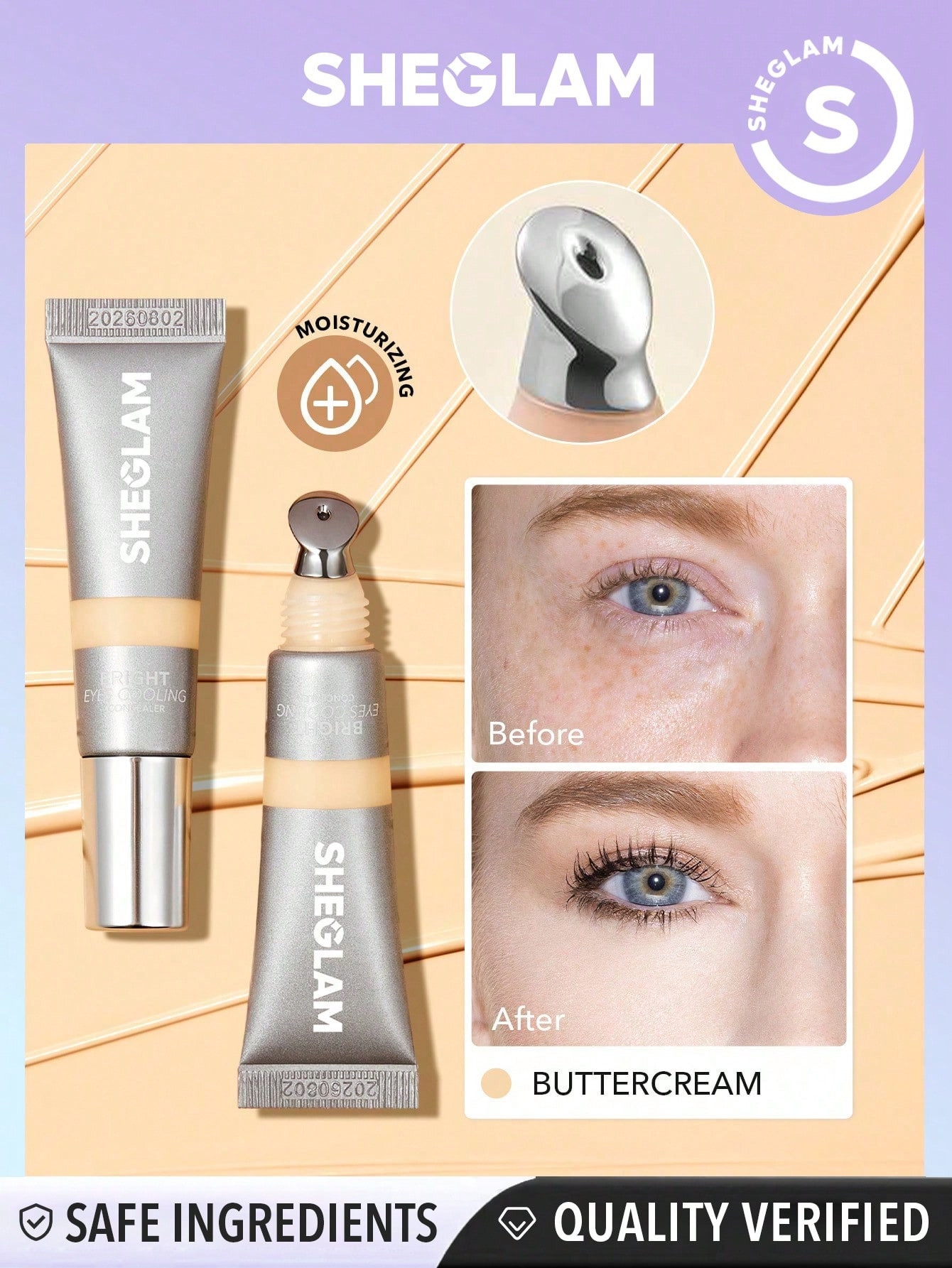 SHEGLAM Correcteur rafraîchissant Bright Eyes-Buttercream - 23829390