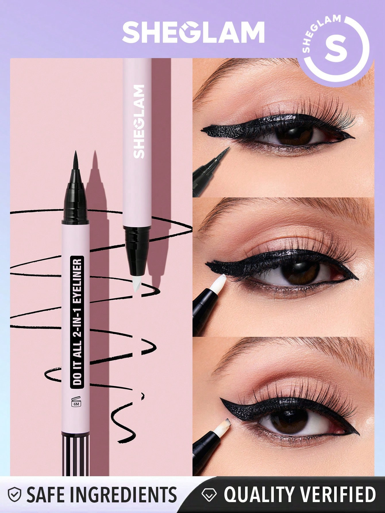 SHEGLAM Eyeliner 2 en 1 Do It All - 3680331