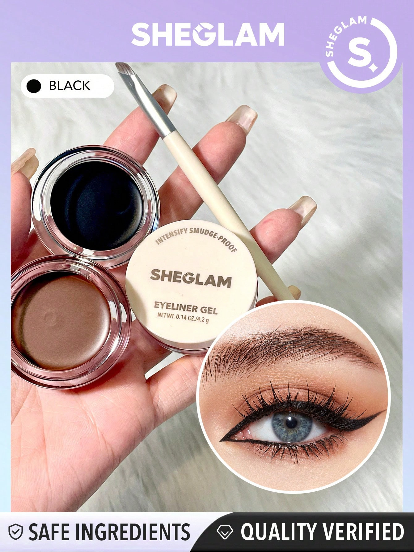 SHEGLAM Intensifier Le Gel Eye-Liner Anti-Taches-Black - 25540366