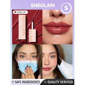 SHEGLAM Teinte À Lèvres Take A Hint-level Up Avec Changement De Couleur, Brillant À Lèvres Longue Durée Avec Finition Haute Brillance, Tache À Lèvres Hydratante Non Collante Pour Les Lèvres Sèches Tout Au Long De La Journée. - 2065873