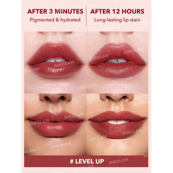 SHEGLAM Teinte À Lèvres Take A Hint-level Up Avec Changement De Couleur, Brillant À Lèvres Longue Durée Avec Finition Haute Brillance, Tache À Lèvres Hydratante Non Collante Pour Les Lèvres Sèches Tout Au Long De La Journée. - 2065873