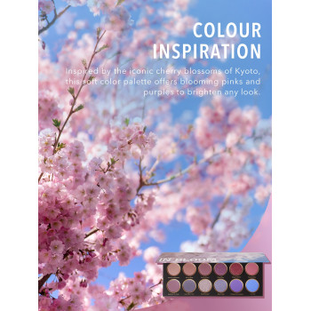 SHEGLAM Palette De Fards À Paupières Kyoto In Bloom 12 Couleurs Shimmer Metallic Matte Palette. Couleurs Hautement Pigmentées, Tenue Longue Durée. Pas De Bavures. Maquillage Des Yeux Doux Et Lisse - 3164852