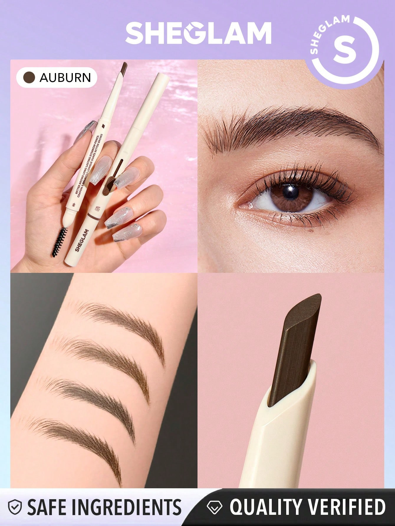 SHEGLAM Crayon à sourcils longue durée Better Brows-Auburn - 29714578