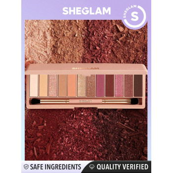 SHEGLAM Palette De Fards À Paupières Matte De 12 Couleurs Berry, Satinée Métallique Nacrée, Haute Pigmentation De Fards À Paupières Doux Et Lisses, Cosmétiques De Maquillage Pour Les Yeux - 1200031