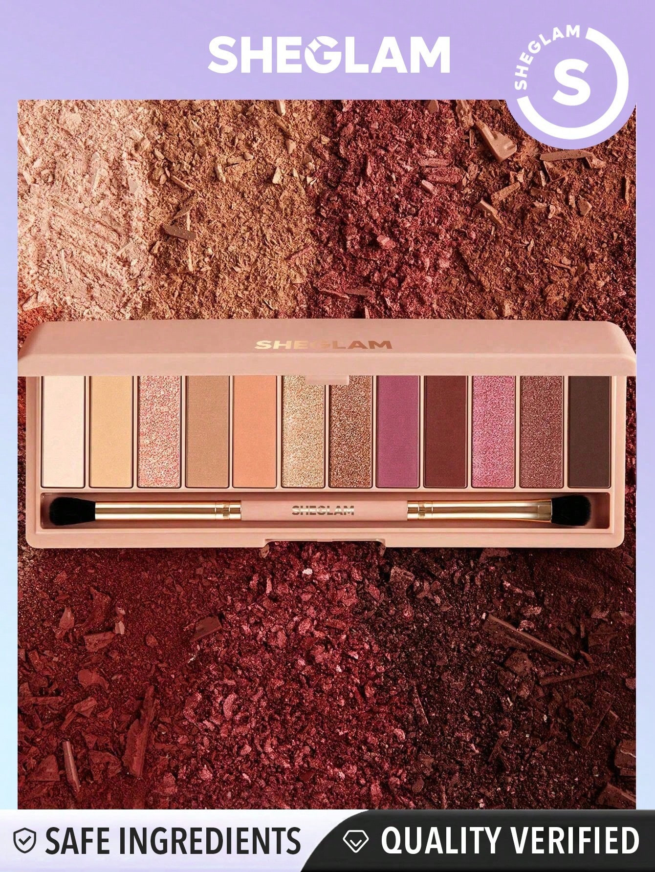SHEGLAM Palette De Fards À Paupières Matte De 12 Couleurs Berry, Satinée Métallique Nacrée, Haute Pigmentation De Fards À Paupières Doux Et Lisses, Cosmétiques De Maquillage Pour Les Yeux - 1200031