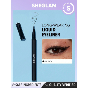 SHEGLAM On Fleek Eyeliner Liquide Longue Durée – Crayon Eye-liner Mat Résistant À La Transpiration, Ultra Fin, Sans Bavures, Soyeux, Lisse, Facile À Utiliser - 931259