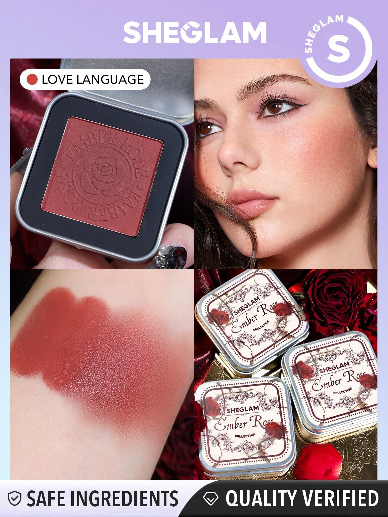 SHEGLAM Fard à joues crème Ember Rose Eternal Flame-Love Language - 27946727