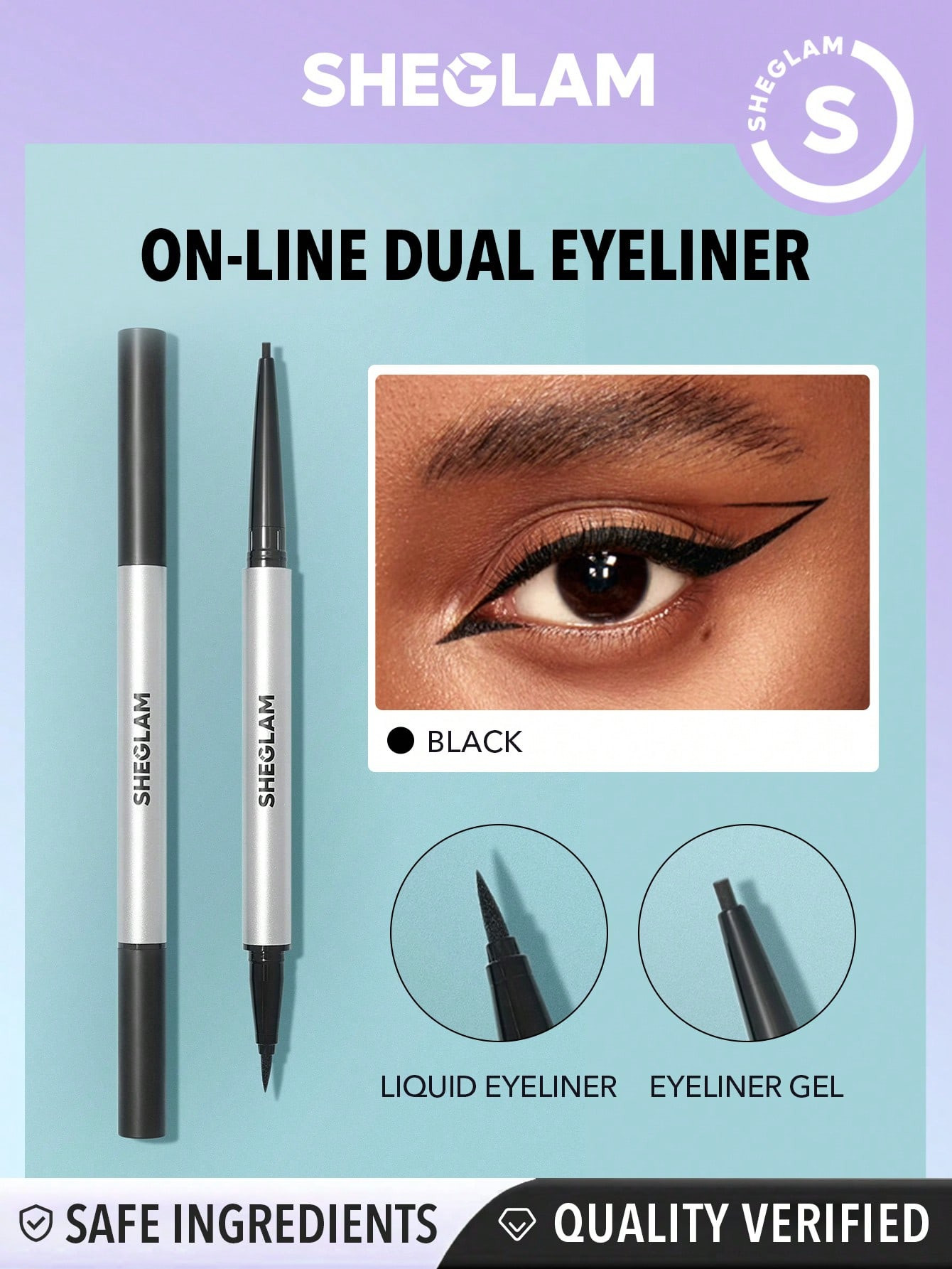 SHEGLAM Eyeliner double On-Line - Noir - 1237240