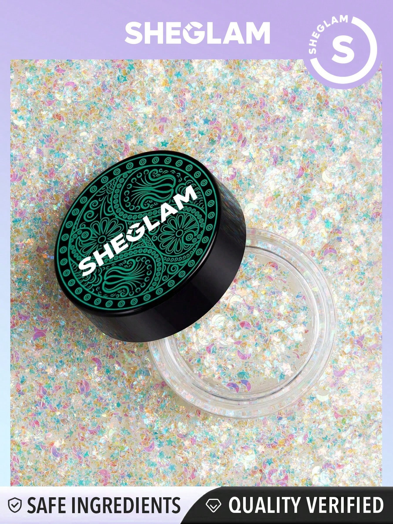 SHEGLAM Stay Wild Jelly Glitter - Gel De Fard À Paupières Scintillant Glacé Et Brillant Avec Des Paillettes En Une Étape, Haute Pigmentation, Facile À Porter, Maquillage Des Yeux Avec Des Paillettes De Galaxie Blanche - 1273699