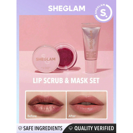 SHEGLAM Ensemble De Gommage Pour Les Lèvres Lip Service - Masque Hydratant Adoucissant Les Lèvres, Atténuant Les Fines Rides, Soin Doux Et Hydratant Pour Les Lèvres - 2170619