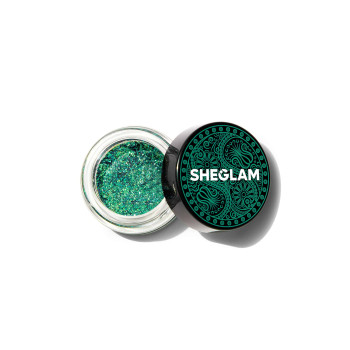 SHEGLAM Stay Wild Jelly Glitter - Gel Fard À Paupières Brillant Peacock Avec Paillettes Scintillantes, Pigment Haute Qualité Facile À Appliquer Et Brillant, Maquillage Pour Les Yeux Vert - 1273703