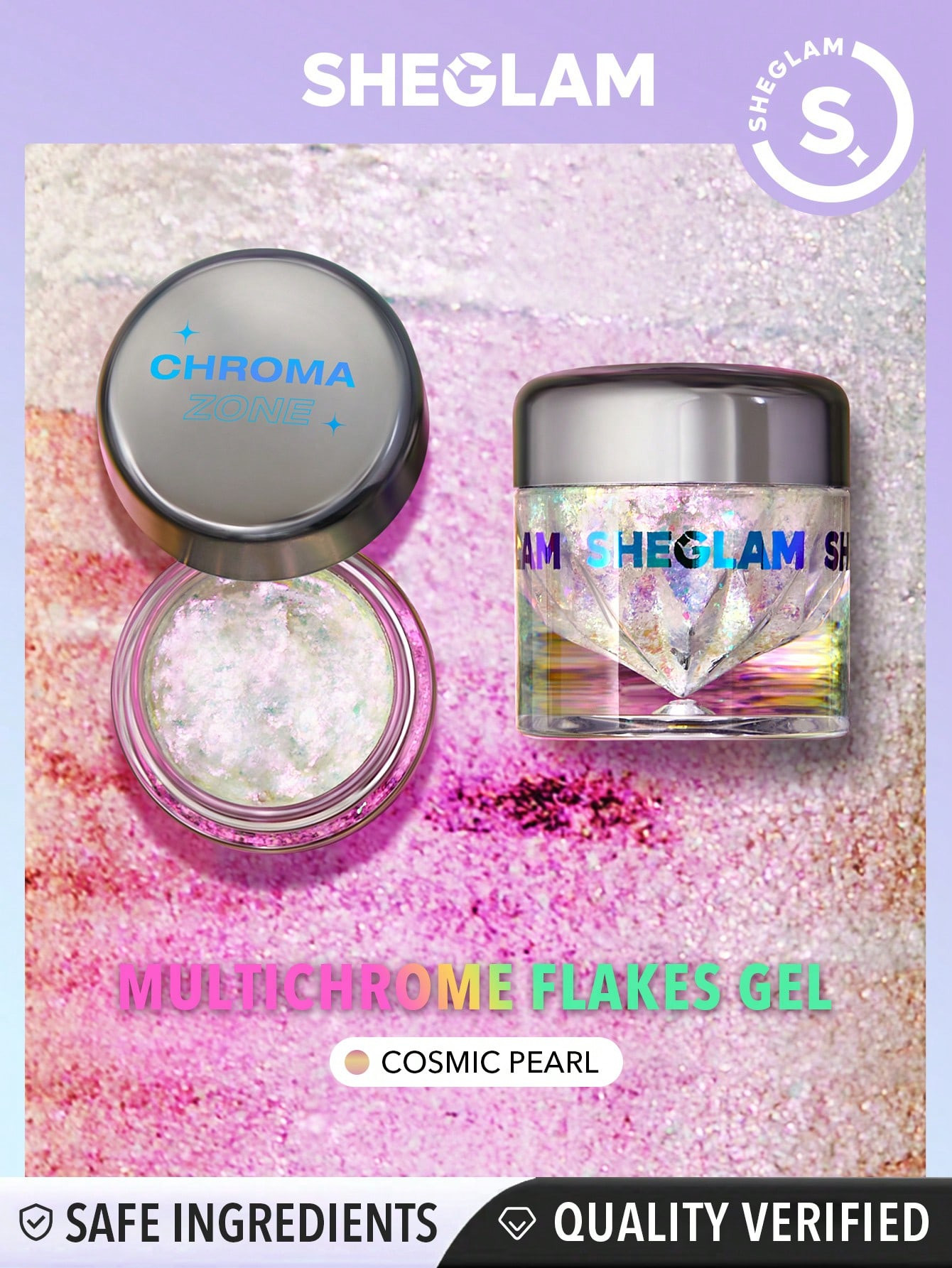 SHEGLAM Gel en flocons multichrome Chroma Zone-osmic Pearl - 26380654