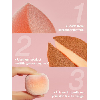 SHEGLAM Sponge À Poudre Mignonne Tête De Poudre De Visage Totale, Éponge De Mélange Douce Sèche Seulement Outil De Maquillage De Beauté Black Friday Éponge De Puff De Maquillage D'hiver De Black Friday - 2873290