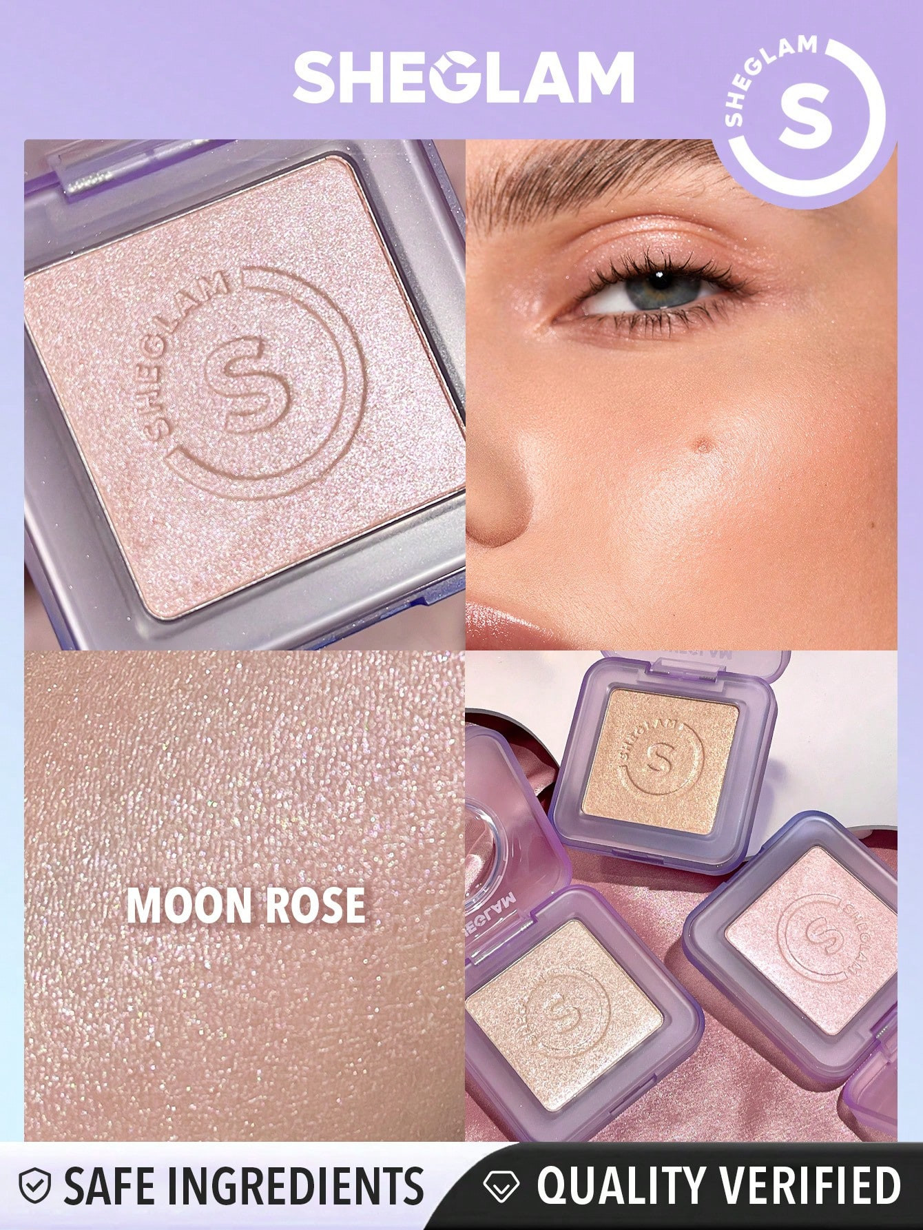 SHEGLAM Highlighter Moonside- Moon Rose - 11996254