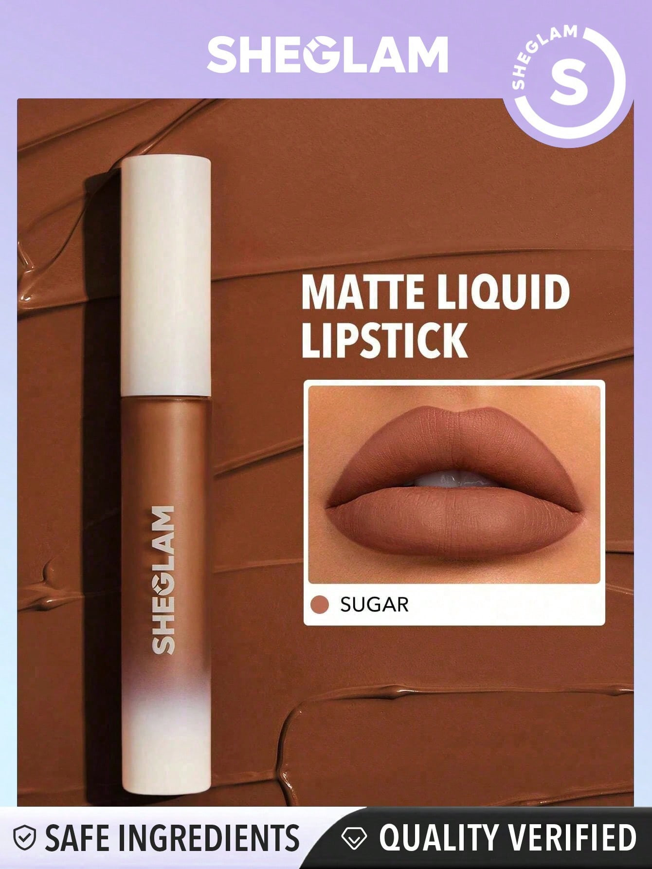 SHEGLAM Rouge À Lèvres Liquide Matte Allure-sugar Tenue Longue Durée Haute Pigmentation Nourrissant À L'huile De Tournesol Réduire Les Fines Lignes Des Lèvres Soin Des Lèvres Maquillage Des Lèvres - 1514057