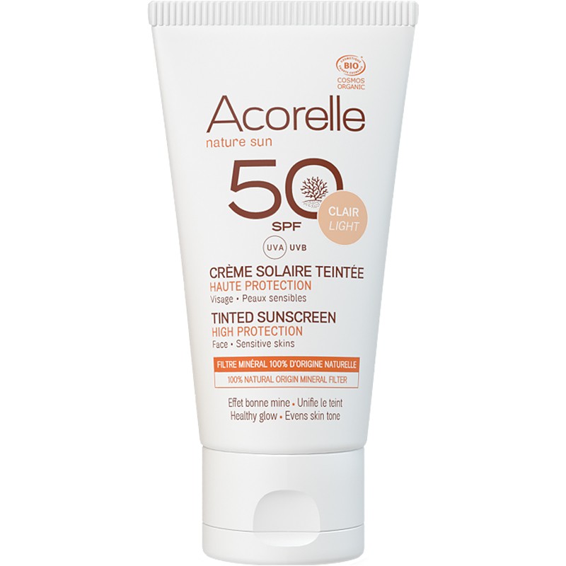 Crème solaire teintée SPF 50 bio - Visage - Clair - 50 ml - 03 - 26766239