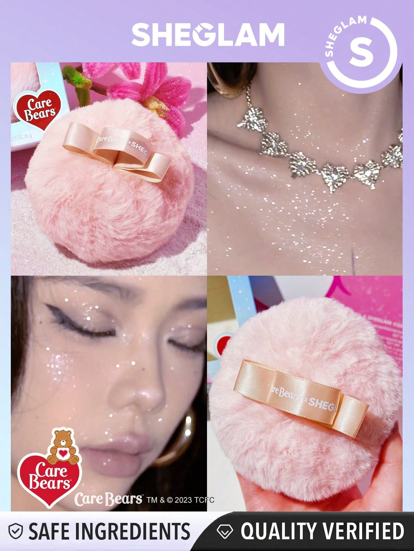 SHEGLAM X Care Bears Highlighter Puff-Catch Some Fun-Sparkle 4Ever - 24023104