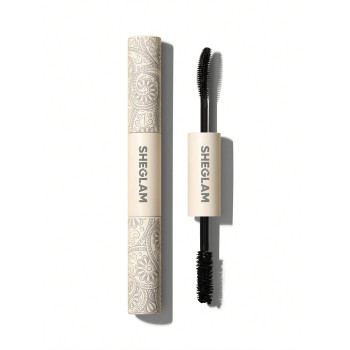 SHEGLAM Mascara Volume & Longueur Tout-en-un - Lavable Noir 2 En 1 Brosse Double Tête Facile À Retirer Aucune Trace Boucle Séparation Mascara Noir Épais Pour Les Yeux - 14310889