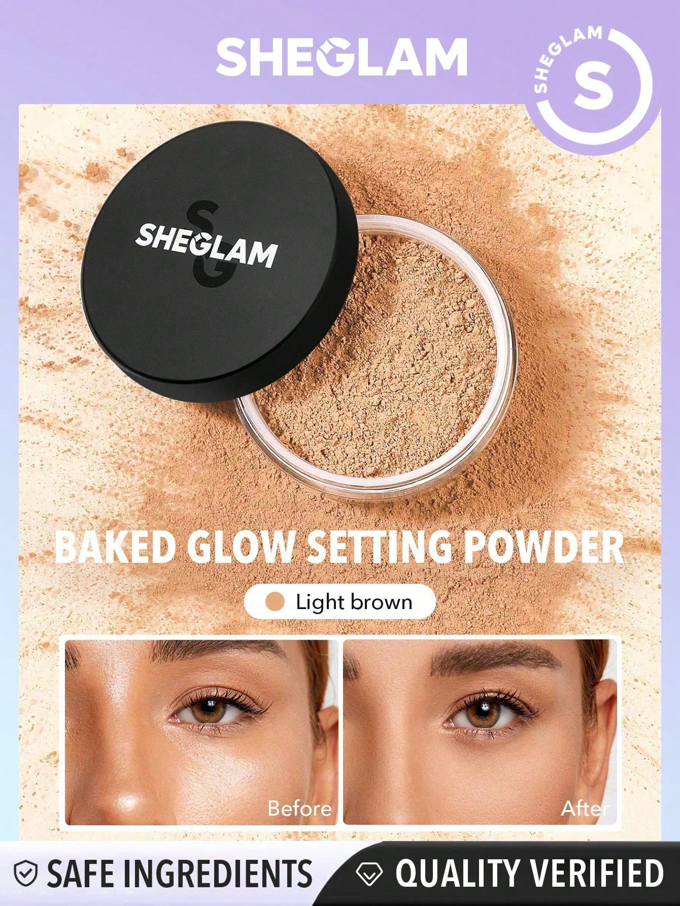 SHEGLAM Newly Reformulated - Poudre libre -Light Brown - 1451802