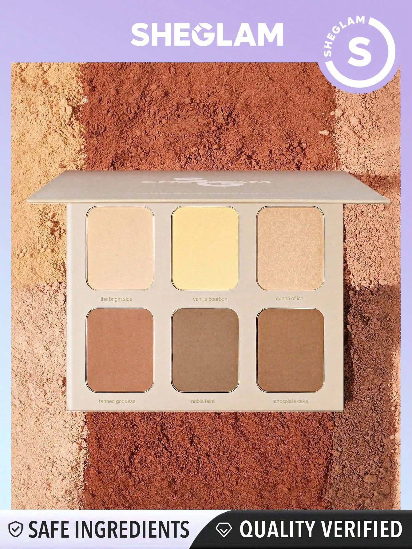 SHEGLAM Palette De Contour En Poudre Six Stereo Face De 6 Couleurs, Bronzer Multi-usages Hautement Pigmenté, Sculpteur De Surligneur Facial Ne Se Fanant Pas Et Longue Durée - 849516