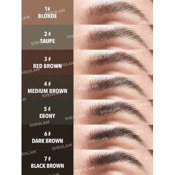 SHEGLAM Palette À Sourcils Remplie-101 Marron Foncé Poudre À Sourcils Mate À 3 Couleurs Cire À Sourcils Remplissante Et Définissante Maquillage Pour Sourcils Avec Petit Pinceau - 1047549