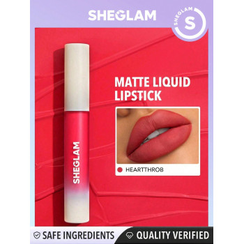 SHEGLAM Rouge À Lèvre Liquide Mat Allure - Heartthrob Rouge À Lèvre À Haute Pigmentation Et Longue Tenue Nourrissant À L'huile De Tournesol Réduisant Les Fines Lignes Des Lèvres, Soins Des Lèvres Et Maquillage - 1514056