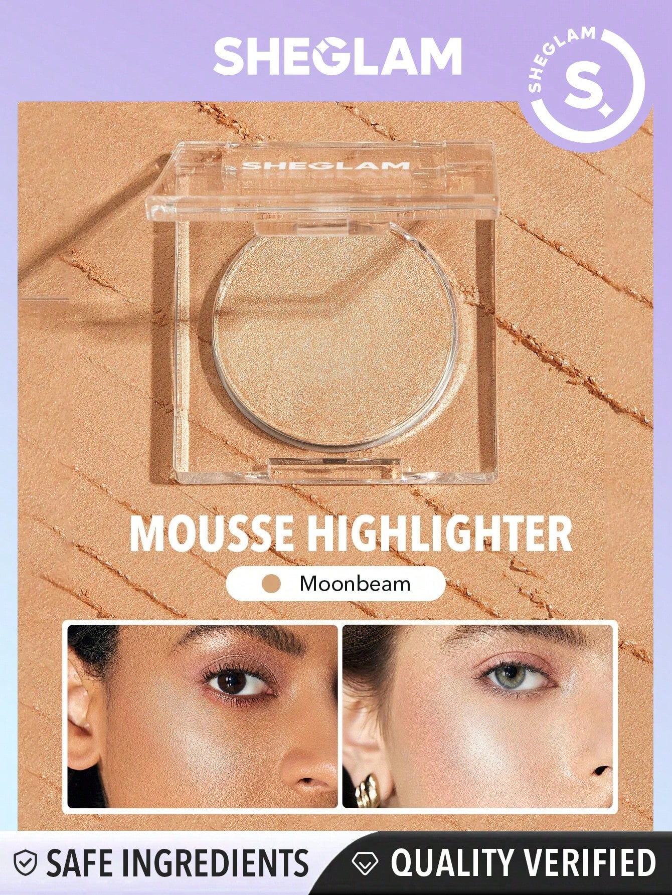 SHEGLAM Surligneur En Mousse Cosmique Crystal - Surligneur En Poudre Moonbeam, Poudre Brillante Longue Tenue Pour Éclaircissement Non-traitant, Surligneur Brillant - 2309759