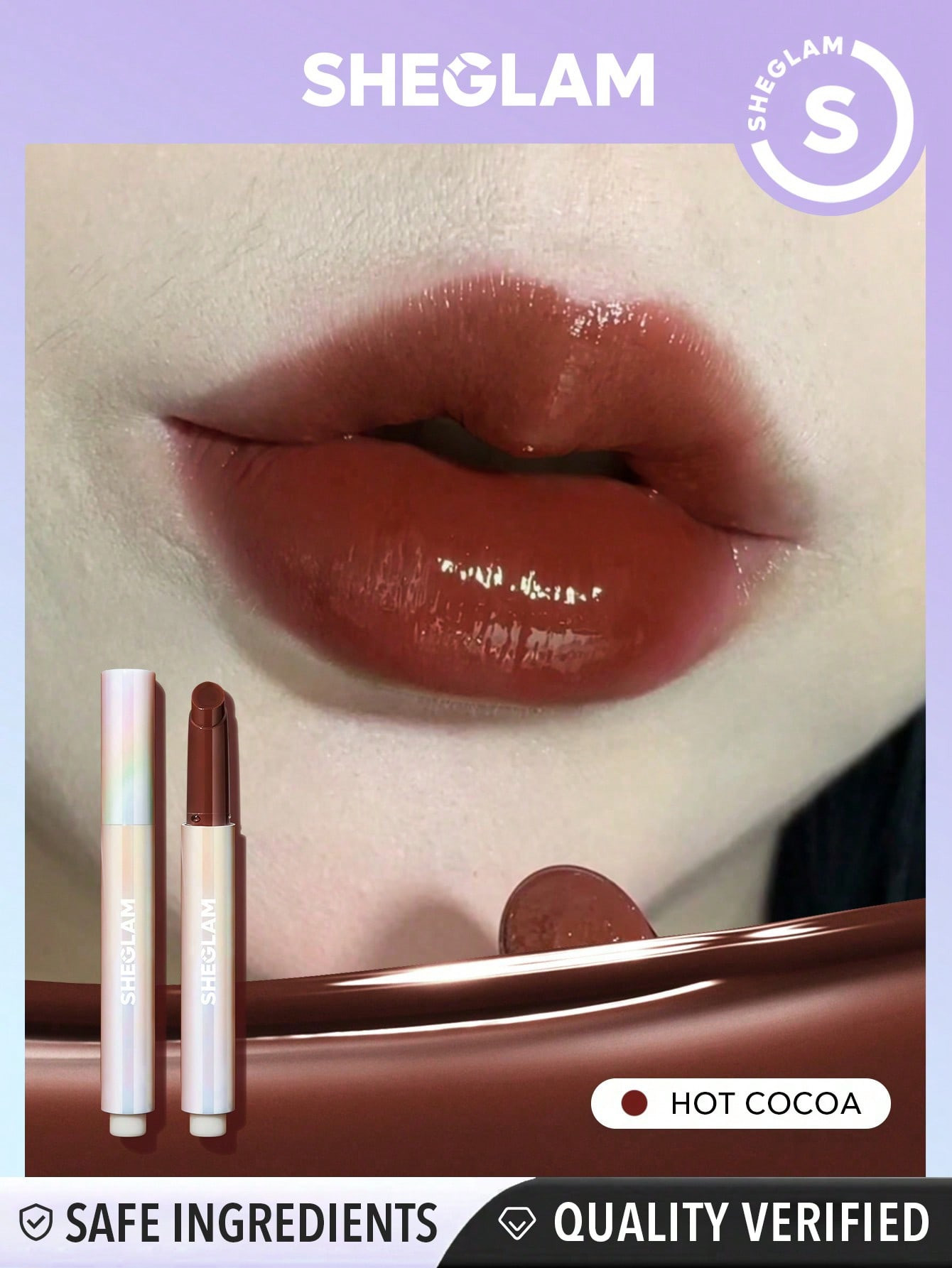 SHEGLAM Stick à lèvres repulpant Pout-Perfect Shine-Hot Cocoa - 21115999