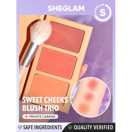 SHEGLAM Trio de blush Sweet Cheeks - Private Cabana - 3260765